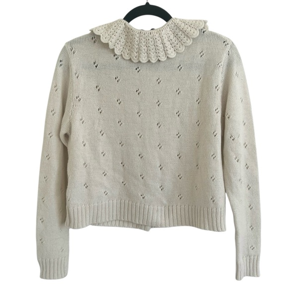 GiGi Knitwear Dolly 100% Merino Wool Cardi in Cream Small - Picture 2 of 13